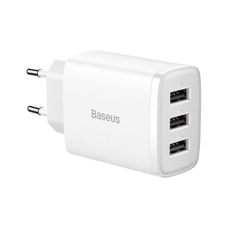 Baseus Compact | Síťový adaptér 3x USB-A 17W