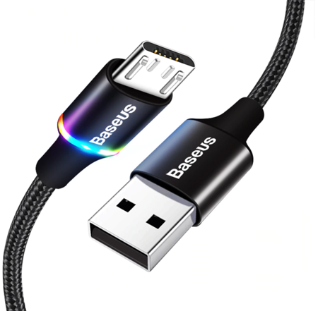 Baseus Halo Data | Kabel USB - Micro USB osvětlený 2A 300cm EOL